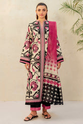 3-PC Unstitched Digital Printed Lawn By Jazmin | USE-9196